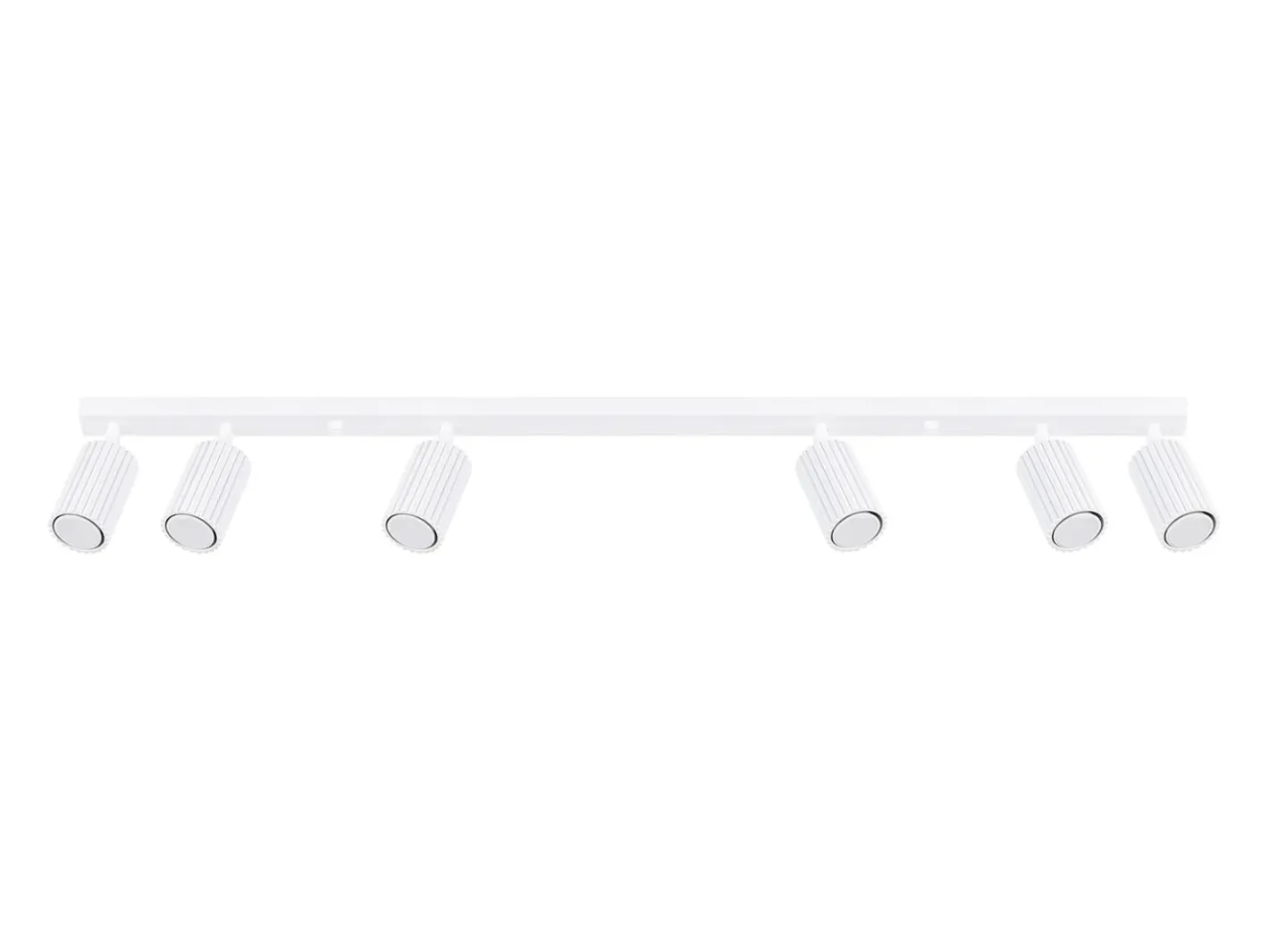 Sollux Lighting Plafón-Lámpara de techo Gloow minimalista de aluminio - 6 fuentes luminosas 4000K - L.117 x A.16,5 cm - Blanco