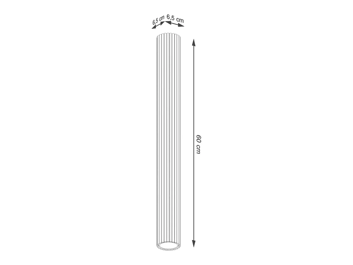 Sollux Lighting Plafón-Lámpara de techo Gloow minimalista de aluminio - 1 fuentes luminosas 3000K - L.6,5 x A.60 cm - ocre Rojo