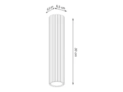Sollux Lighting Plafón-Lámpara de techo Gloow minimalista de aluminio - 1 fuentes luminosas 4000K - L.6,5 x A.30 cm - Blanco