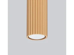 Clearance Sollux Lighting Lámpara de techo Gloow minimalista de aluminio - 1 fuentes luminosas 4000K - L.6,5 x A.10 cm - Dorado