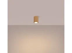 Clearance Sollux Lighting Lámpara de techo Gloow minimalista de aluminio - 1 fuentes luminosas 4000K - L.6,5 x A.10 cm - Dorado