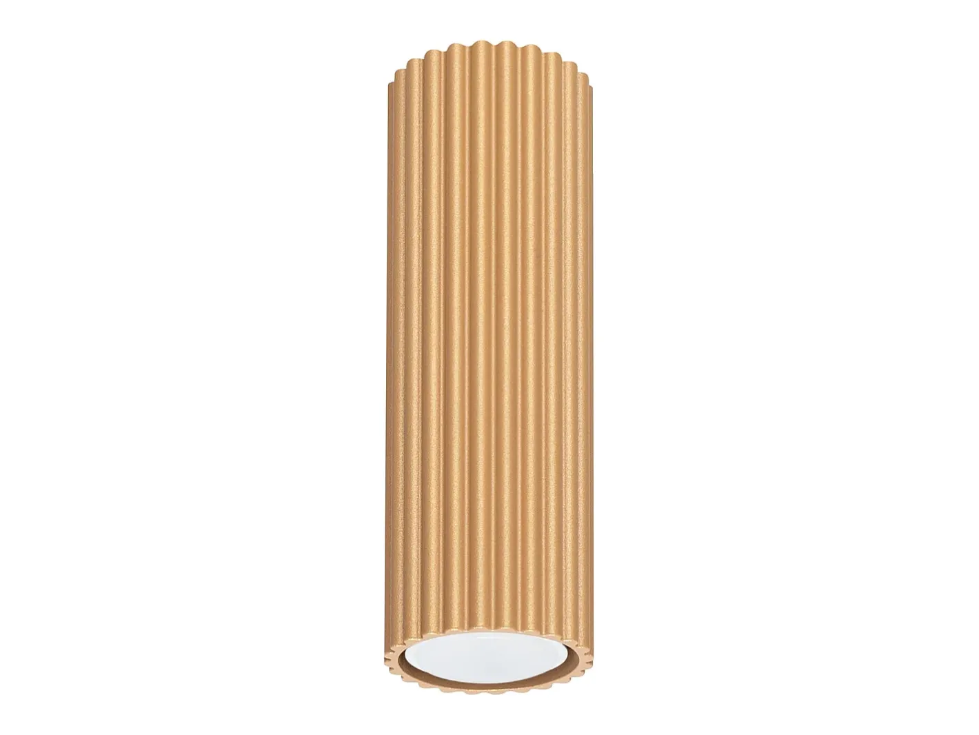 Sollux Lighting Plafón-Lámpara de techo Gloow minimalista de aluminio - 1 fuentes luminosas 4000K - L.6,5 x A.20 cm - Dorado