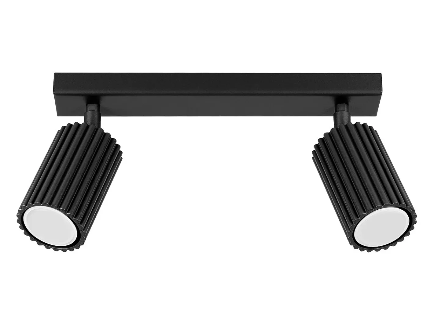 Sollux Lighting Lámpara de techo Gloow minimalista de aluminio - 2 fuentes luminosas 3000K - L.30 x A.16,5 cm - Negro Best