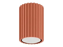 Sollux Lighting Plafón-Lámpara de techo Gloow minimalista de aluminio - 1 fuentes luminosas 3000K - L.6,5 x A.10 cm - ocre Rojo