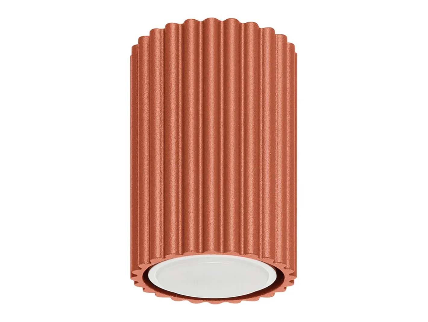 Sollux Lighting Plafón-Lámpara de techo Gloow minimalista de aluminio - 1 fuentes luminosas 3000K - L.6,5 x A.10 cm - ocre Rojo