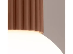 Sollux Lighting Plafón-Lámpara De Techo Halo Moderno De Aluminio/Vidrio - 1 Fuentes Luminosas - L.12 X A.21 Cm - Moca Marru00f3n