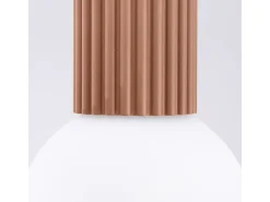 Sollux Lighting Plafón-Lámpara De Techo Halo Moderno De Aluminio/Vidrio - 1 Fuentes Luminosas - L.12 X A.21 Cm - Moca Marru00f3n