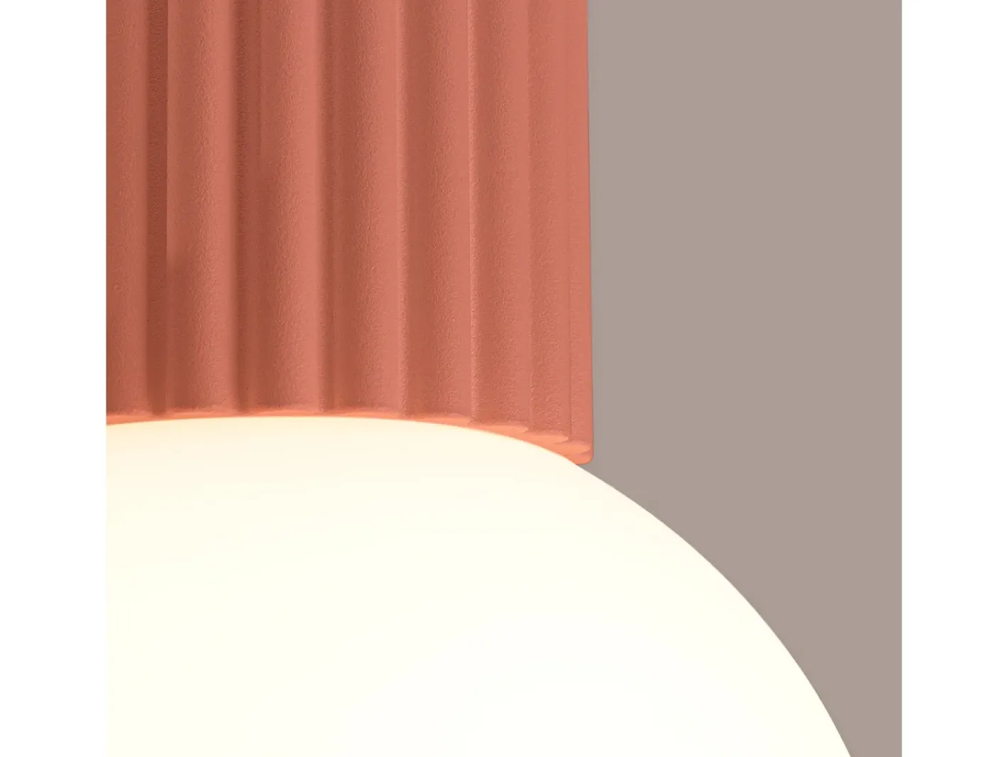 Clearance Sollux Lighting Lámpara De Techo Halo Moderno De Aluminio/Vidrio - 1 Fuentes Luminosas - L.12 X A.21 Cm - Durazno Rosa