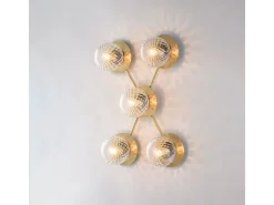 Lámpara de techo Harmony en hierro ado cepillado 5 luces L.62 x 42 BL285-PL5-BRZ Bronce Outlet