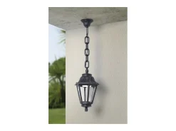 Outlet Lámpara de techo INDURA mini 6 estilo clásico - Alt. 69 cm - E27 42W - resina - IP55 - Negro