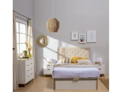 VS Venta-stock Lámpara Suspendida-Lámpara de techo Ishi de cuerda trenzada, diámetro 30 cm Beige