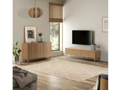 VS Venta-stock Lámpara de techo Kairi de papel trenzado, diámetro 42 cm Beige Hot