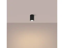 Sollux Lighting Lámpara De Techo Karbon Minimalista De Aluminio - 1 Fuentes Luminosas - L.6,5 X A.10 Cm - Negro Discount