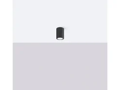 Sollux Lighting Lámpara De Techo Karbon Minimalista De Aluminio - 1 Fuentes Luminosas - L.6,5 X A.10 Cm - Negro Discount