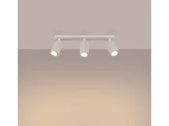 Sale Sollux Lighting Lámpara De Techo Karbon Minimalista De Aluminio - 3 Fuentes Luminosas - L.45 X A.16,5 Cm - Beige