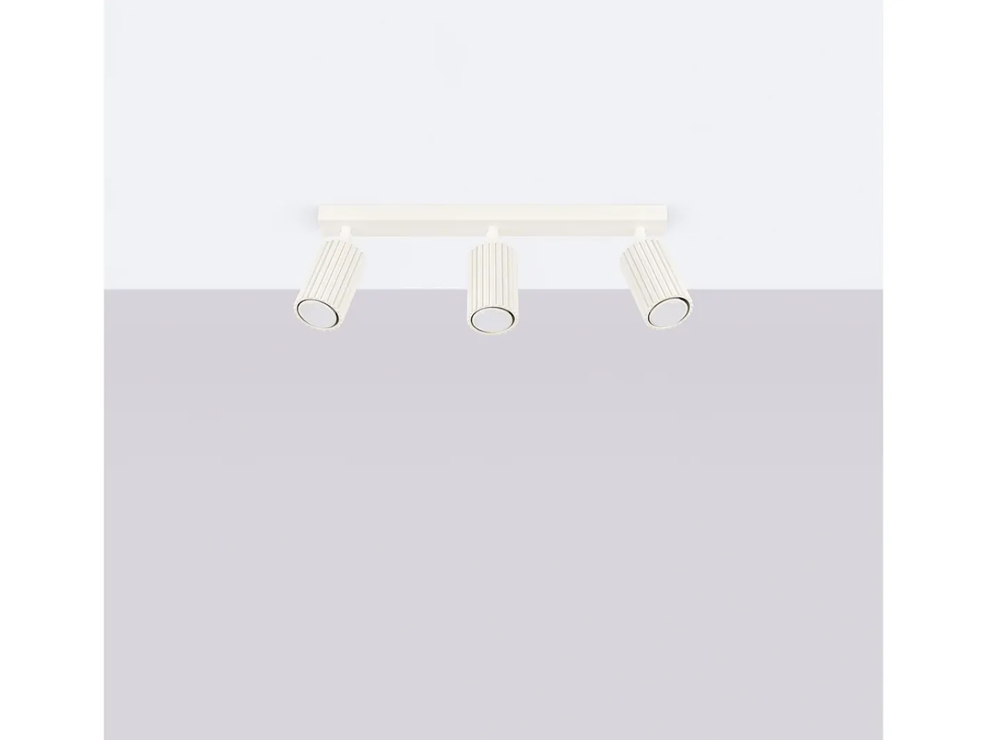 Sale Sollux Lighting Lámpara De Techo Karbon Minimalista De Aluminio - 3 Fuentes Luminosas - L.45 X A.16,5 Cm - Beige