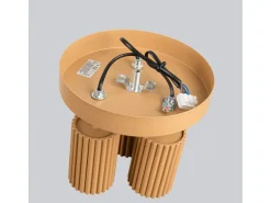 Discount Sollux Lighting Lámpara De Techo Karbon Minimalista De Aluminio - 3 Fuentes Luminosas - L.19,5 X A.18 Cm - Dorado