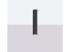 New Sollux Lighting Lámpara De Techo Karbon Minimalista De Aluminio - 1 Fuentes Luminosas - L.6,5 X A.40 Cm - Negro