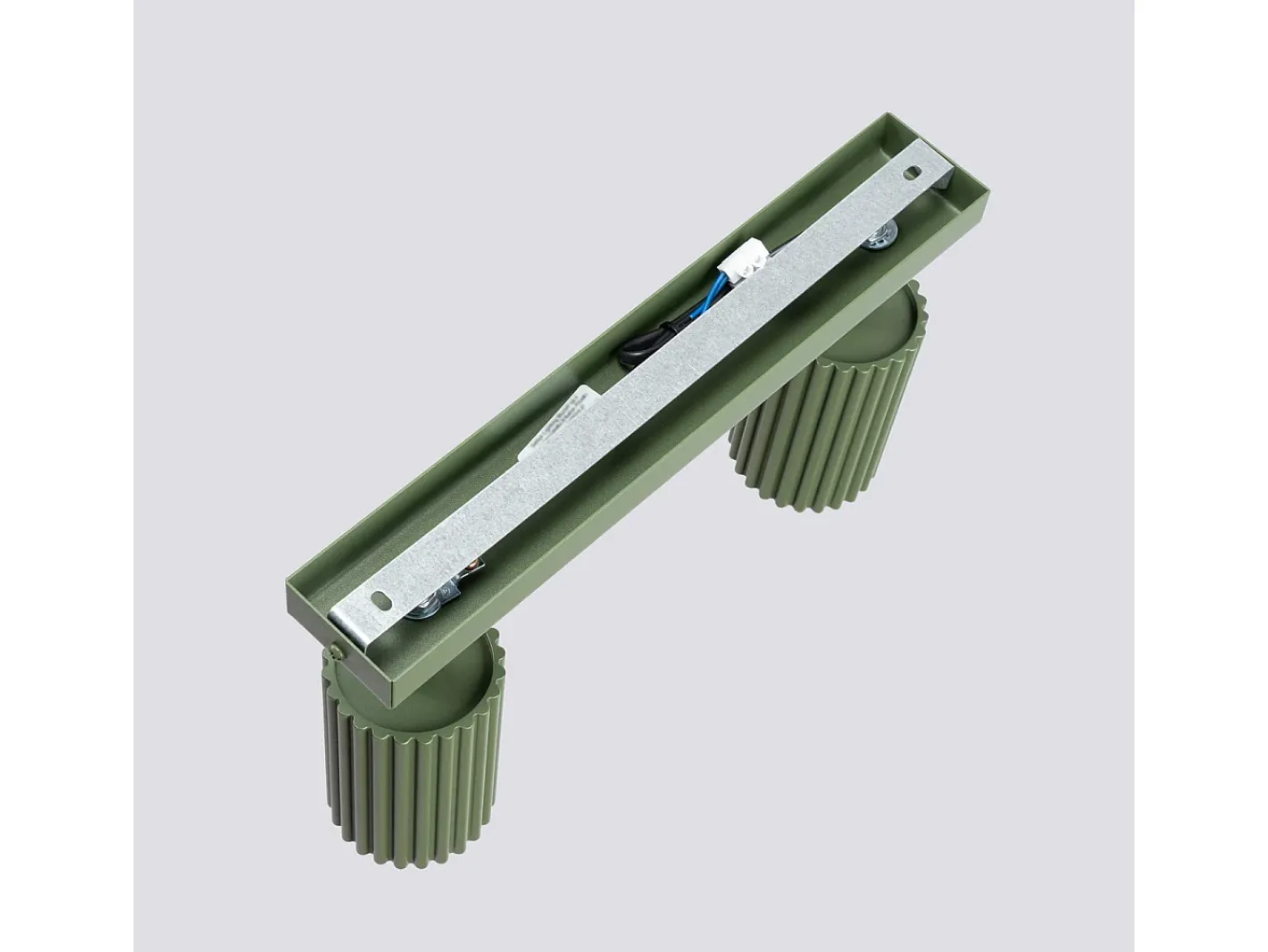 Sollux Lighting Lámpara De Techo Karbon Minimalista De Aluminio - 2 Fuentes Luminosas - L.30 X A.16,5 Cm - Oliva Verde New