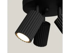 Sollux Lighting Lámpara De Techo Karbon Minimalista De Aluminio - 3 Fuentes Luminosas - L.19,5 X A.18 Cm - Negro Sale