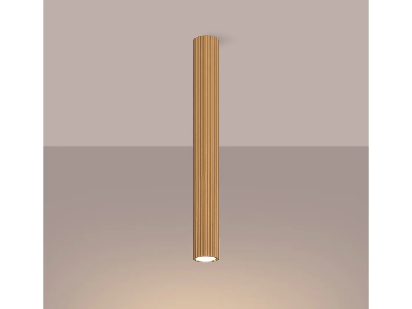 Sollux Lighting Lámpara De Techo Karbon Minimalista De Aluminio - 1 Fuentes Luminosas - L.6,5 X A.60 Cm - Dorado Best