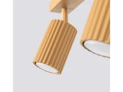 Sollux Lighting Lámpara De Techo Karbon Minimalista De Aluminio - 3 Fuentes Luminosas - L.45 X A.16,5 Cm - Dorado