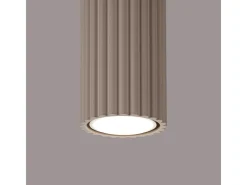 Clearance Sollux Lighting Lámpara De Techo Karbon Minimalista De Aluminio - 1 Fuentes Luminosas - L.6,5 X A.30 Cm - Pardo Gris