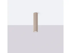 Clearance Sollux Lighting Lámpara De Techo Karbon Minimalista De Aluminio - 1 Fuentes Luminosas - L.6,5 X A.30 Cm - Pardo Gris