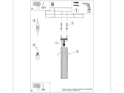 Clearance Sollux Lighting Lámpara De Techo Karbon Minimalista De Aluminio - 1 Fuentes Luminosas - L.6,5 X A.30 Cm - Pardo Gris