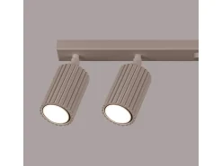 Sollux Lighting Plafón-Lámpara De Techo Karbon Minimalista De Aluminio - 6 Fuentes Luminosas - L.117 X A.16,5 Cm - Pardo Gris