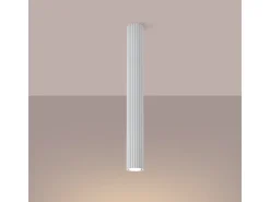 Sollux Lighting Lámpara De Techo Karbon Minimalista De Aluminio - 1 Fuentes Luminosas - L.6,5 X A.60 Cm - Blanco Clearance
