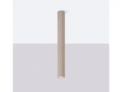 Sollux Lighting Plafón-Lámpara De Techo Karbon Minimalista De Aluminio - 1 Fuentes Luminosas - L.6,5 X A.60 Cm - Pardo Gris