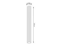 Sollux Lighting Plafón-Lámpara De Techo Karbon Minimalista De Aluminio - 1 Fuentes Luminosas - L.6,5 X A.60 Cm - Pardo Gris