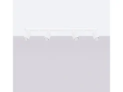 Sollux Lighting Plafón-Lámpara De Techo Karbon Minimalista De Aluminio - 4 Fuentes Luminosas - L.81 X A.16,5 Cm - Blanco