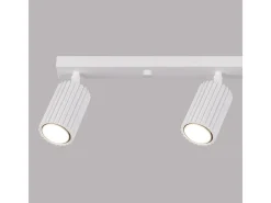 Sollux Lighting Plafón-Lámpara De Techo Karbon Minimalista De Aluminio - 4 Fuentes Luminosas - L.81 X A.16,5 Cm - Blanco