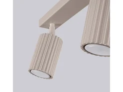 Sollux Lighting Plafón-Lámpara De Techo Karbon Minimalista De Aluminio - 2 Fuentes Luminosas - L.30 X A.16,5 Cm - Pardo Gris