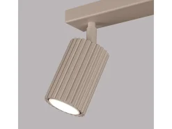 Sollux Lighting Plafón-Lámpara De Techo Karbon Minimalista De Aluminio - 2 Fuentes Luminosas - L.30 X A.16,5 Cm - Pardo Gris