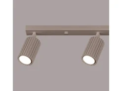 Sale Sollux Lighting Lámpara De Techo Karbon Minimalista De Aluminio - 4 Fuentes Luminosas - L.81 X A.16,5 Cm - Pardo Gris