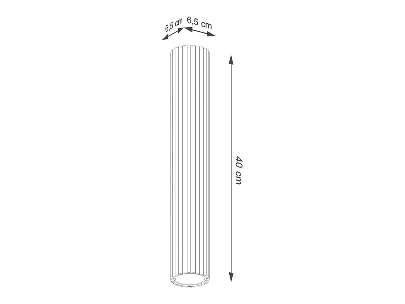 Sollux Lighting Plafón-Lámpara De Techo Karbon Minimalista De Aluminio - 1 Fuentes Luminosas - L.6,5 X A.40 Cm - Dorado