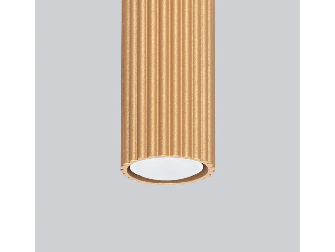 Sollux Lighting Plafón-Lámpara De Techo Karbon Minimalista De Aluminio - 1 Fuentes Luminosas - L.6,5 X A.40 Cm - Dorado