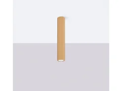 Sollux Lighting Plafón-Lámpara De Techo Karbon Minimalista De Aluminio - 1 Fuentes Luminosas - L.6,5 X A.40 Cm - Dorado