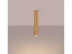 Sollux Lighting Plafón-Lámpara De Techo Karbon Minimalista De Aluminio - 1 Fuentes Luminosas - L.6,5 X A.40 Cm - Dorado