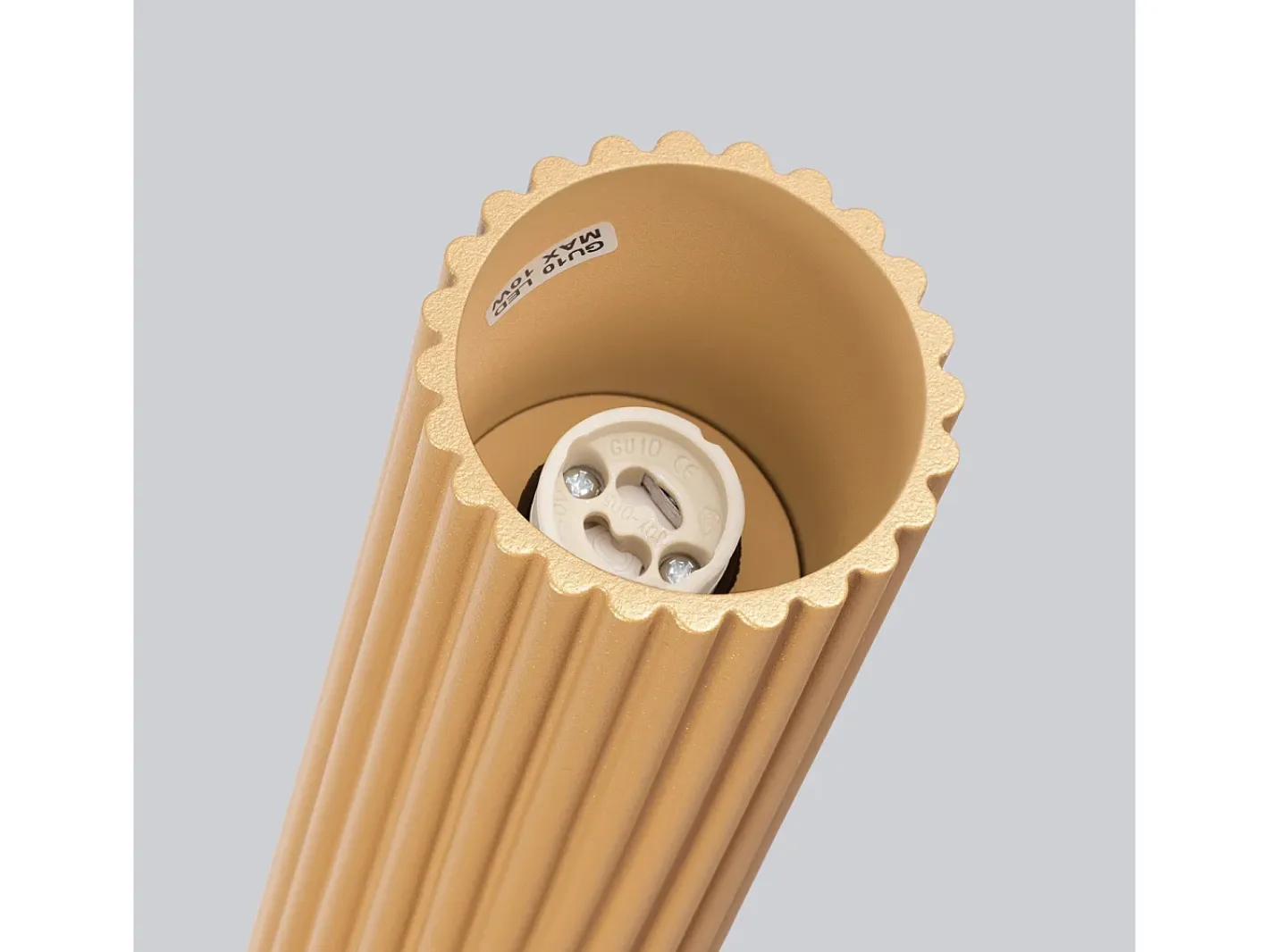 Sollux Lighting Plafón-Lámpara De Techo Karbon Minimalista De Aluminio - 1 Fuentes Luminosas - L.6,5 X A.40 Cm - Dorado