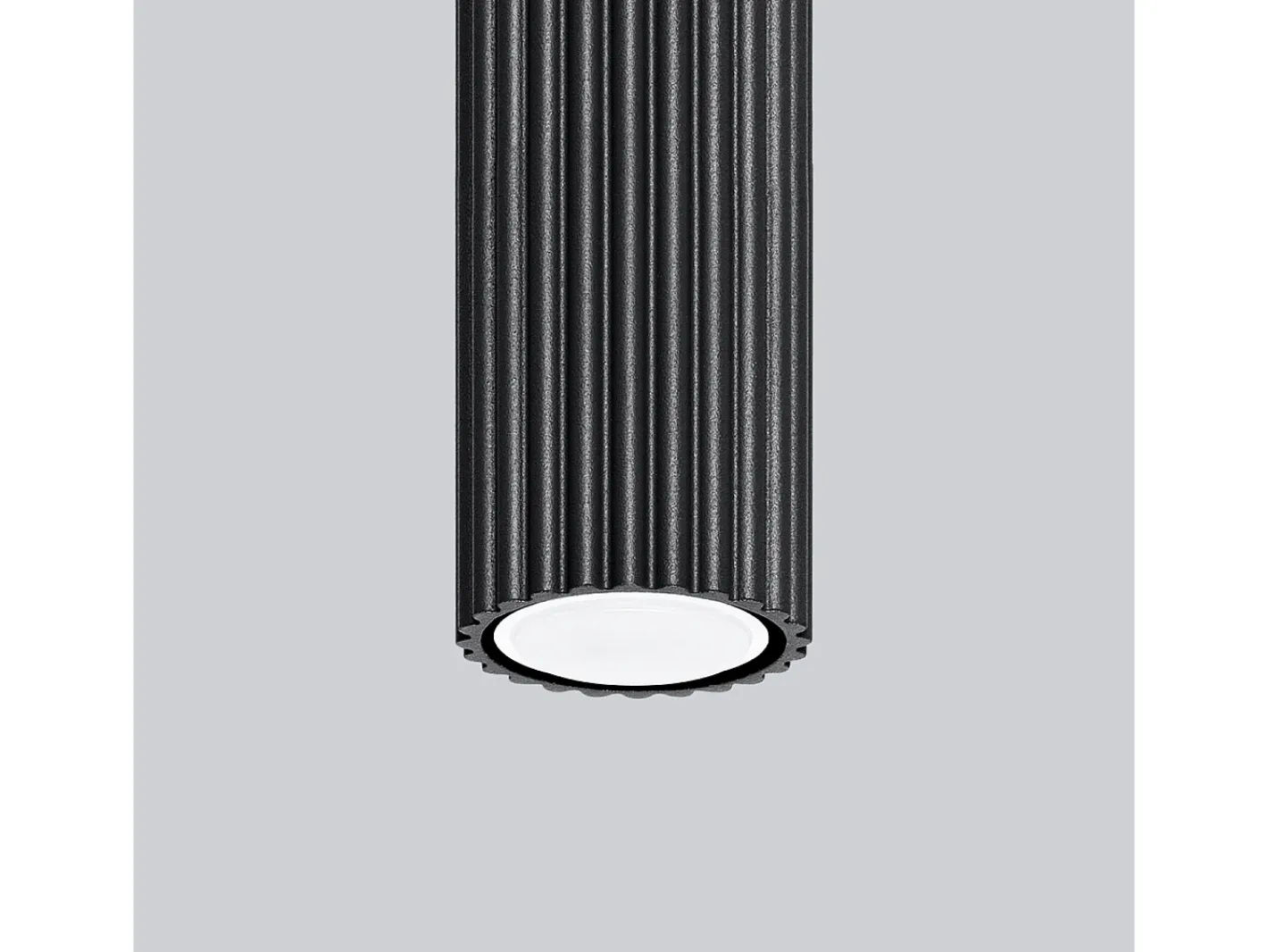 Hot Sollux Lighting Lámpara De Techo Karbon Minimalista De Aluminio - 1 Fuentes Luminosas - L.6,5 X A.30 Cm - Negro