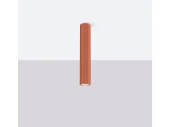 Sollux Lighting Plafón-Lámpara De Techo Karbon Minimalista De Aluminio - 1 Fuentes Luminosas - L.6,5 X A.40 Cm - Ocre Rojo