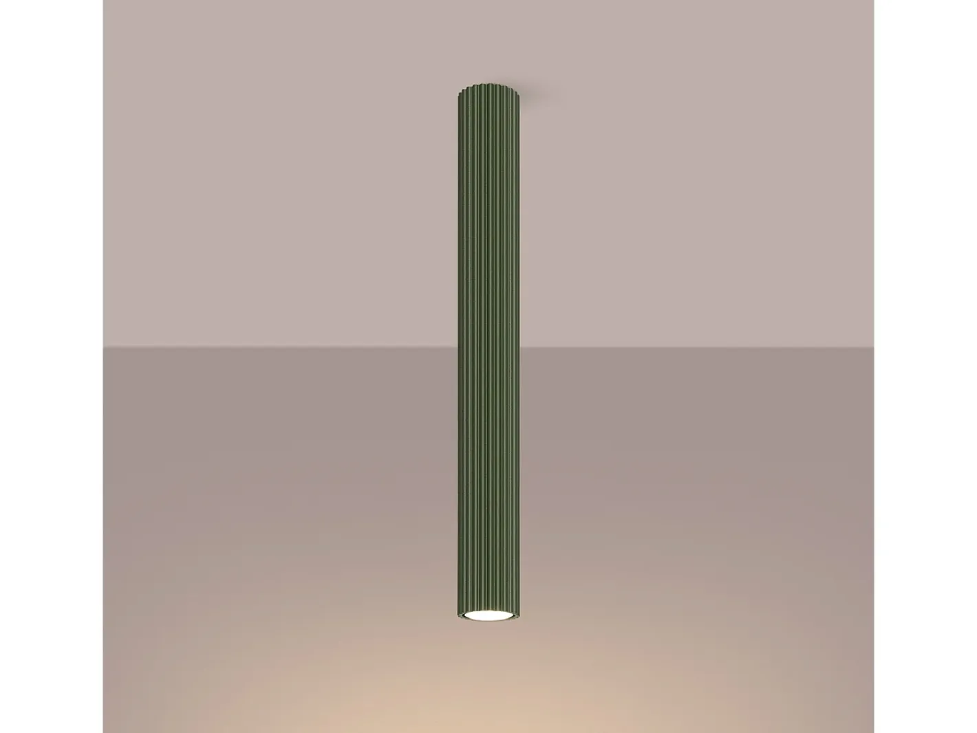 Hot Sollux Lighting Lámpara De Techo Karbon Minimalista De Aluminio - 1 Fuentes Luminosas - L.6,5 X A.60 Cm - Oliva Verde