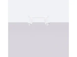 Sollux Lighting Lámpara De Techo Karbon Minimalista De Aluminio - 2 Fuentes Luminosas - L.30 X A.16,5 Cm - Blanco