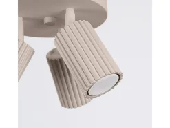 Sollux Lighting Plafón-Lámpara De Techo Karbon Minimalista De Aluminio - 3 Fuentes Luminosas - L.19,5 X A.18 Cm - Pardo Gris