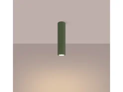 Sollux Lighting Lámpara De Techo Karbon Minimalista De Aluminio - 1 Fuentes Luminosas - L.6,5 X A.30 Cm - Oliva Verde Discount