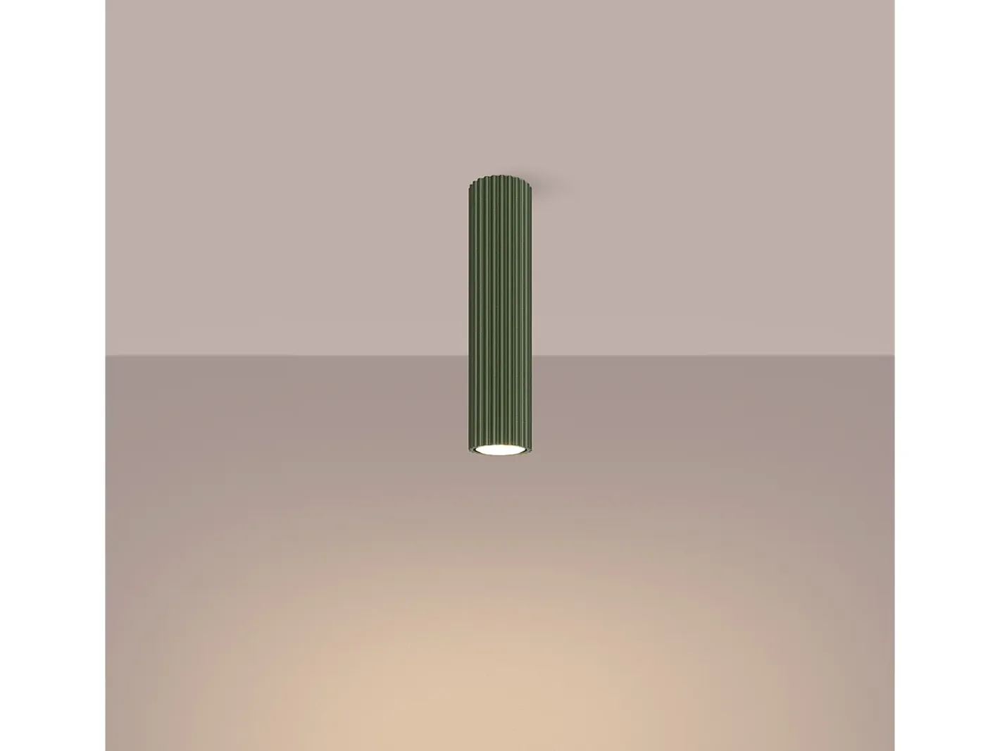 Sollux Lighting Lámpara De Techo Karbon Minimalista De Aluminio - 1 Fuentes Luminosas - L.6,5 X A.30 Cm - Oliva Verde Discount